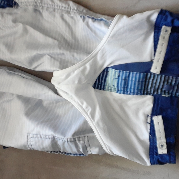 Art Class Shades of Blues Striped Swim Trunks - Picture 3 of 4